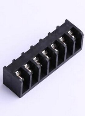 HB635-6.35-7P 栅栏式接线端子 间距P=6.35mm 7Pin位 直插 黑色
