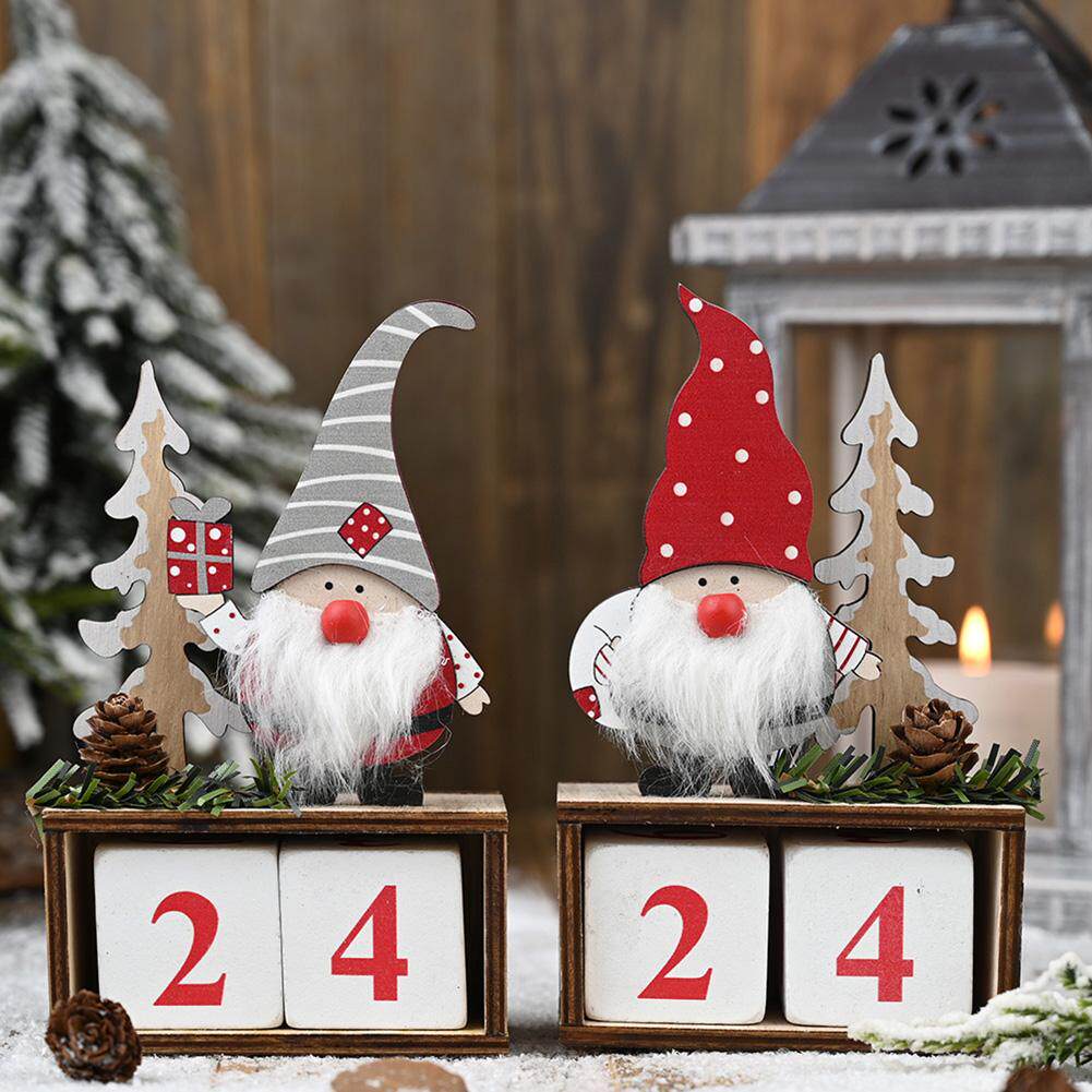 christmas pine cones old man wooden ornaments cute countdown