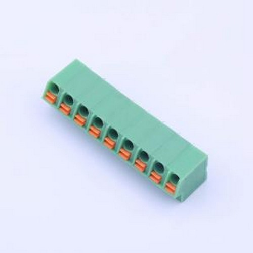 KF250NH-5.0-9P 弹簧式接线端子 1x9P 5mm 每排P数:9 排数:1 插件