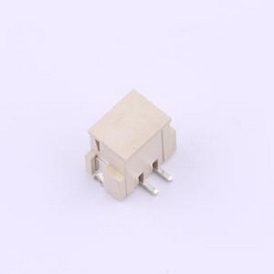 HCZZ0514-2 线对板针座 1x2P 间距:2.54mm 立贴 系列:XH 米色 SMD