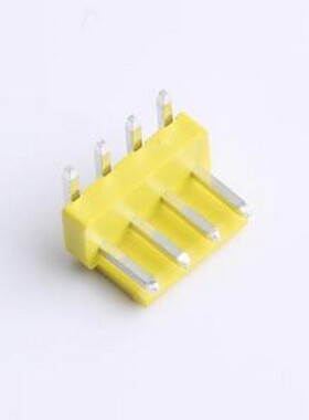 XY-VH3.96-4A21-YT 线对板针座 VH 3.96mm 1x4P 弯插 黄色 弯插,P