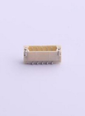 A0800WR-S-05PNLNT1T00R 线对板针座 1x5P 间距:0.8mm 卧贴 SMD,P