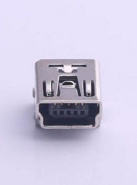 FUS104-FDBK6K USB连接器 Mini USB 90°插件 5触点 母座 插件