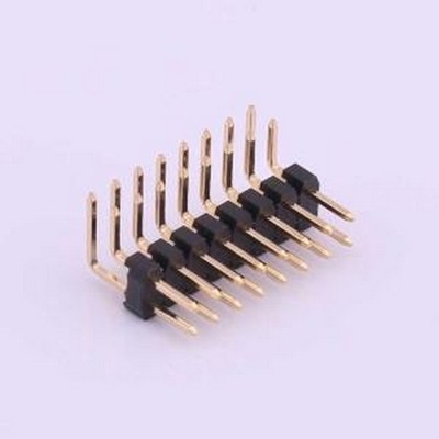 X4621WR-2x08I-C40D28 排针 2x8P 间距:2mm 方针 弯插,P=2mm