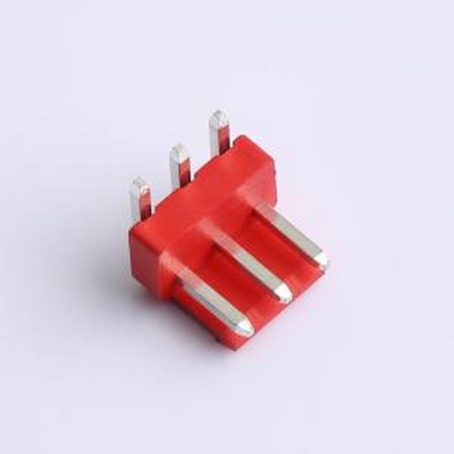 XY-VH3.96-3A21-R 线对板针座 VH 3.96mm 1x3P 弯插 红色 弯插,P=