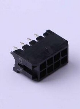 C3030WV-F-2X04P 线对板针座 2x4P 间距:3mm 直插 黑色 插件,P=3m