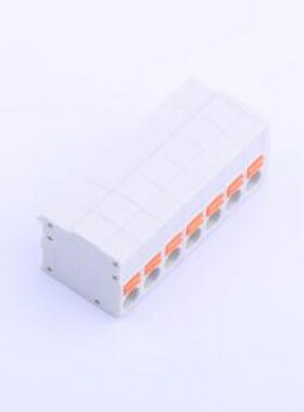 KF239-5.0-7P 弹簧式接线端子 1x7P 5mm 每排P数:7 排数:1 插件,P
