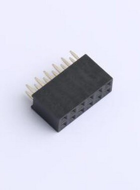 F185-1206A0BSYE1 排母 2x6P 间距:2.54mm 直插 插件,P=2.54mm