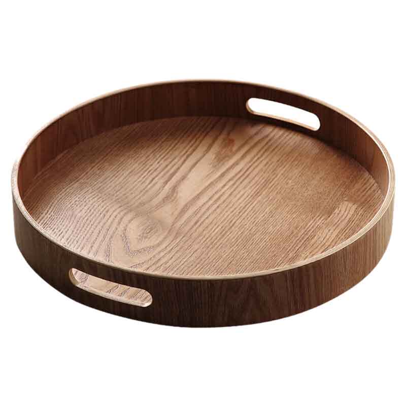 round serving bamboo wooden tray for dinner trays tea bar br