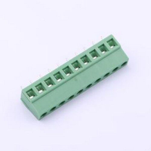 DB128V-5.08-10P-GN-S 螺钉式接线端子 1x5P 5.08mm 直插 排数:1