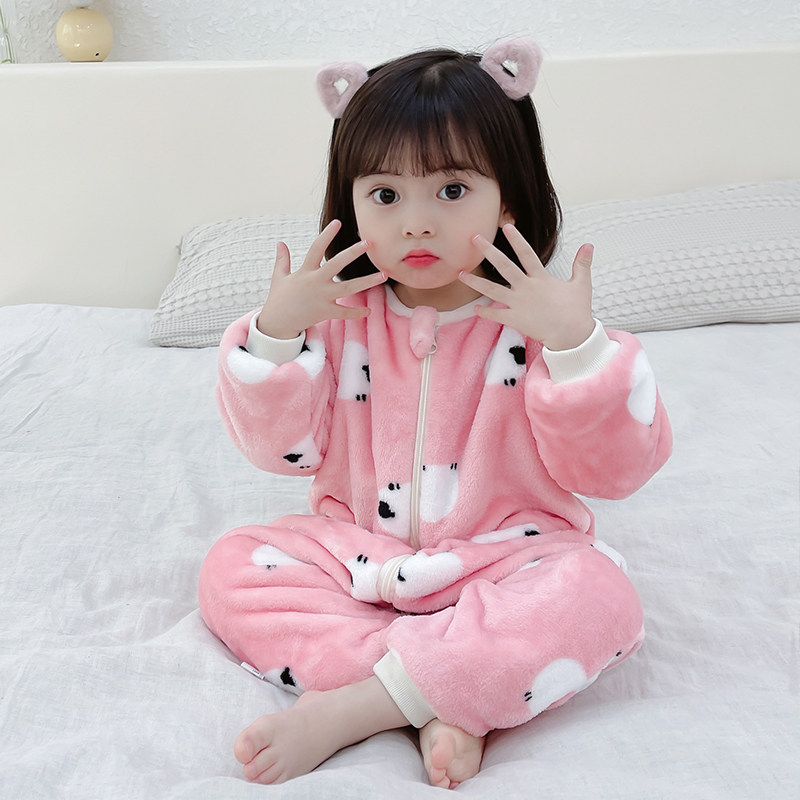 婴儿连体衣珊瑚睡衣衣服