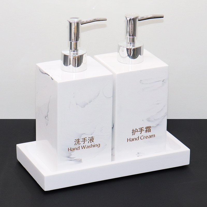 酒店洗手液瓶护手霜瓶按压空瓶浴室洗发露瓶子卫生间收纳托盘摆件
