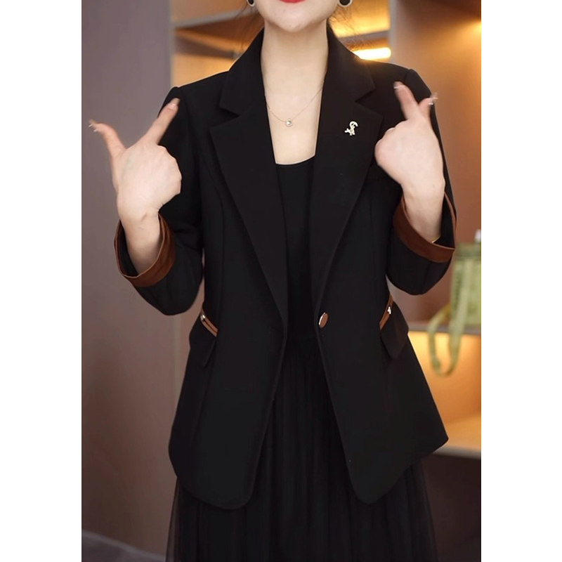 时尚拼接小西装外套女秋季新款