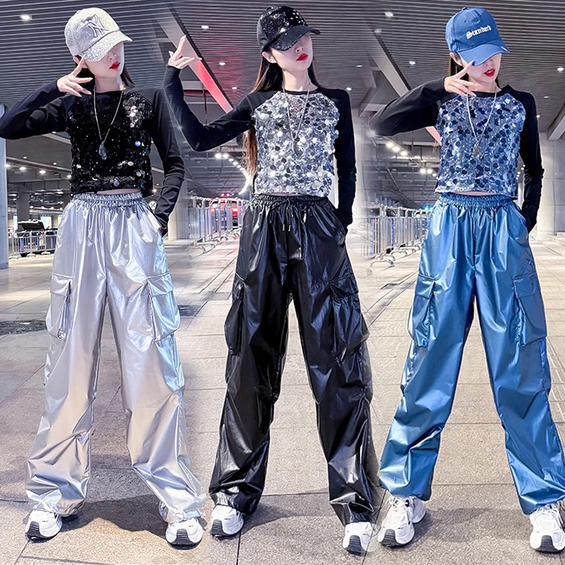 街舞裤子kpop打歌跳舞亮片