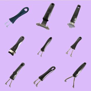 锅把手适用炒锅手柄把手 单孔奶锅锅柄 平底锅配件胶木防烫手柄