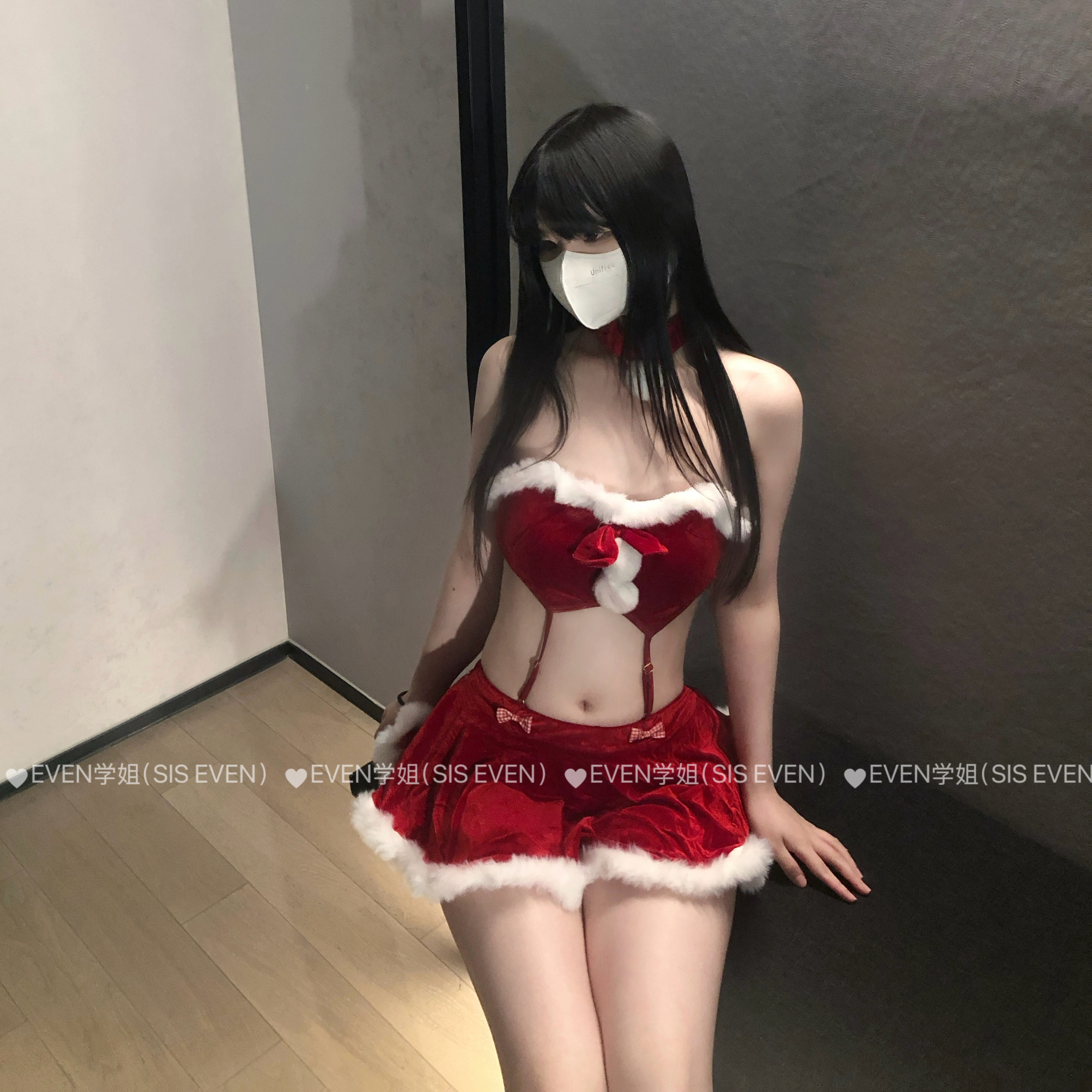 圣诞cos制服性感女仆睡裙