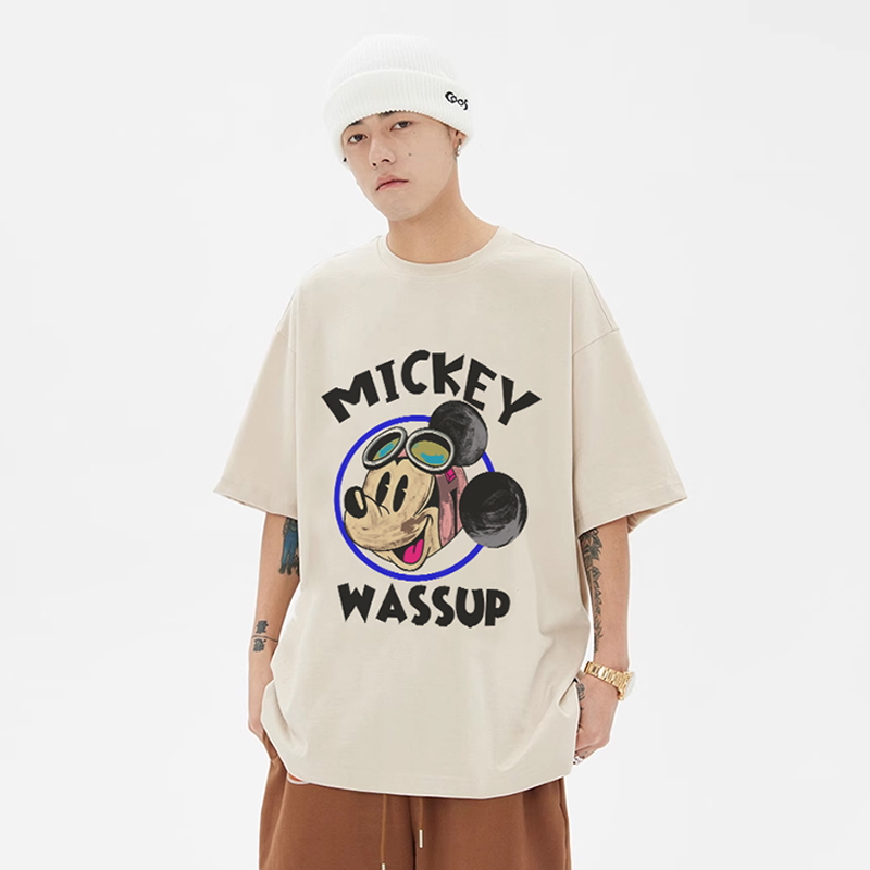 WASSUP米奇卡通短袖T恤男夏季