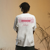 2024新款 WASSUP T恤男夏季 重磅短袖 字母印花潮牌上衣服 HEODS美式