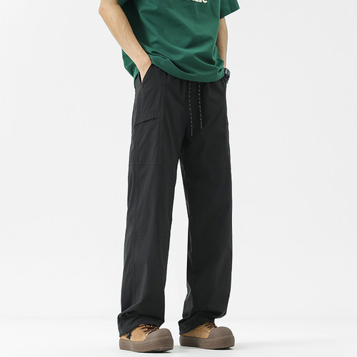 WASSUP潮牌冰丝薄款休闲冲锋长裤