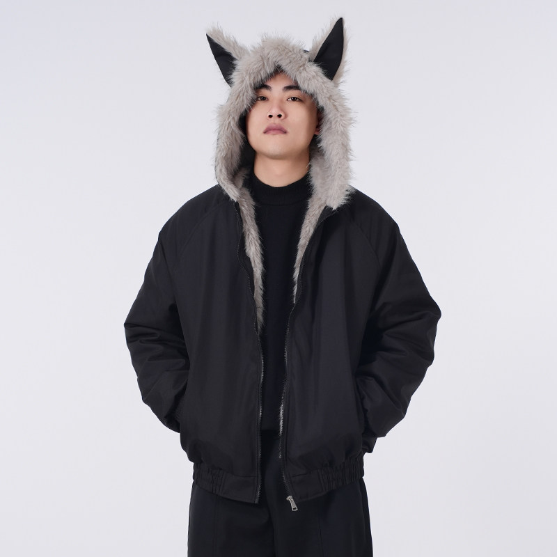 WASSUP座山雕猫耳棉服外套男款冬季cleanfit加厚美式复古毛领棉衣,男装,棉衣,淘宝优惠券,粉丝福利购,淘宝优惠卷