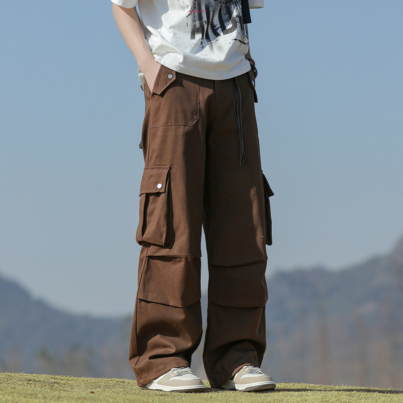 WASSUP美式复古多口袋工装裤男户外运动青少年休闲百搭阔腿长裤子,男装,休闲裤,淘宝优惠券,粉丝福利购,淘宝优惠卷