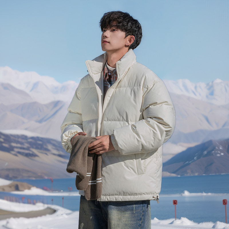 WASSUP潮牌加厚夹棉袄服立领外套男女士纯色高级感冬季韩版面包服