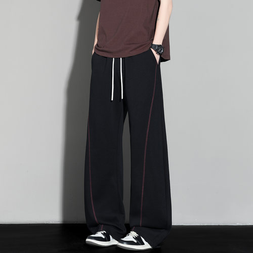 WASSUP美式高街弯刀休闲阔腿裤男