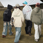 WASSUP美式 高街连帽情侣外套春秋重磅宽松运动帽衫 刺绣字母卫衣男