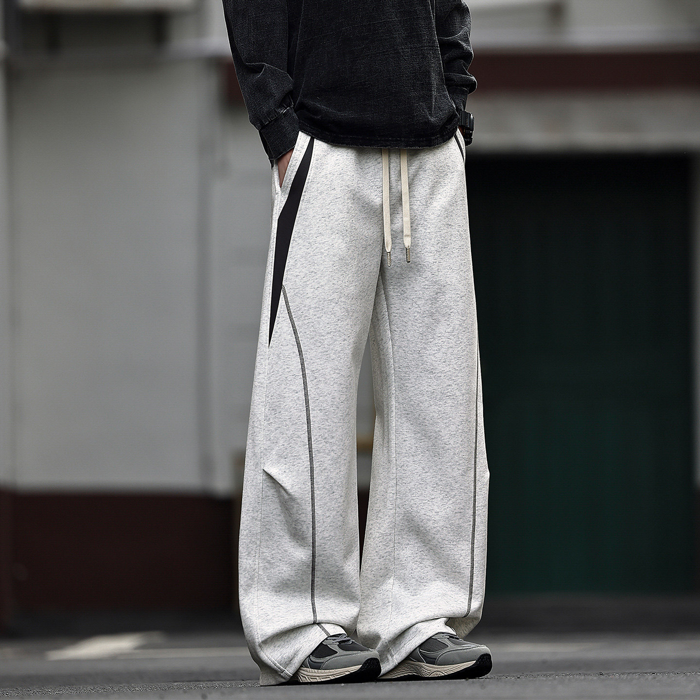 WASSUP美式复古重磅拼色卫裤男2026新款潮牌宽松百搭运动休闲长裤,男装,休闲裤,淘宝优惠券,粉丝福利购,淘宝优惠卷