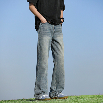 WASSUP美式微喇复古牛仔休闲裤男