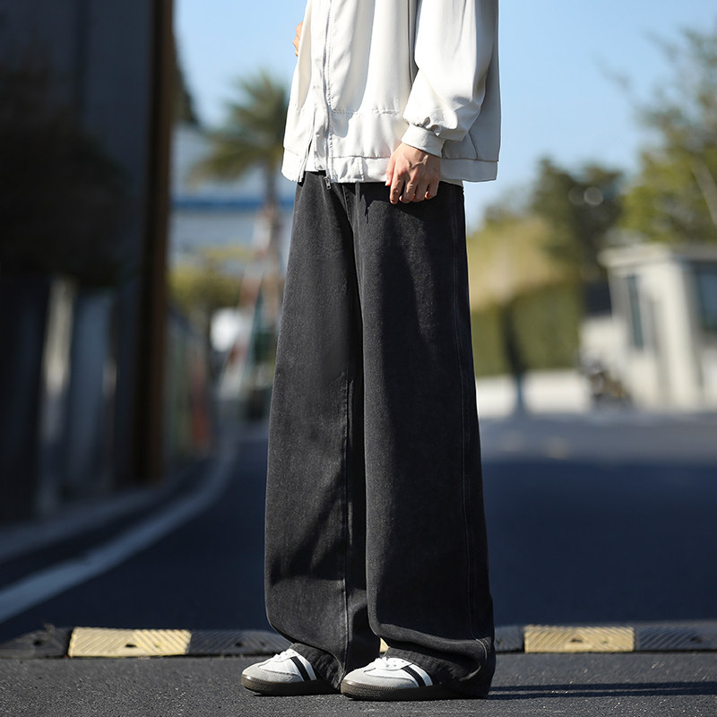 WASSUP潮牌美式复古牛仔裤男2026新款青少年潮流百搭直筒阔腿长裤,男装,牛仔裤,淘宝优惠券,粉丝福利购,淘宝优惠卷