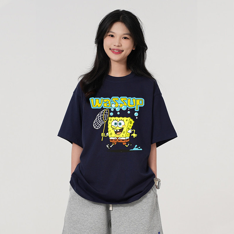 WASSUP潮牌字母短袖T恤女夏季新