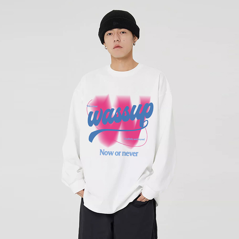 潮牌休闲长袖t恤WASSUPHEODS