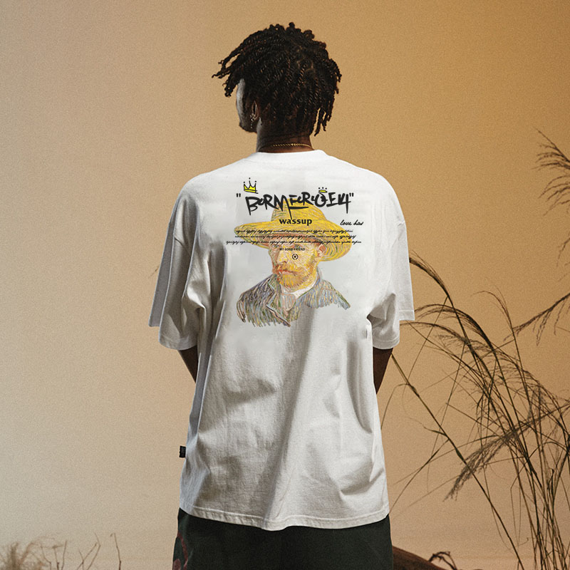 WASSUPHEODS国潮重磅复古短袖