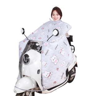 电动车挡风被夏季全包防晒遮阳罩薄款电瓶摩托车四季通用防水防风