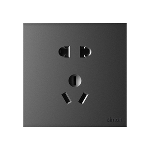 西蒙开关插座官方旗舰店E6系列五孔86型荧光灰色面板哑光simon