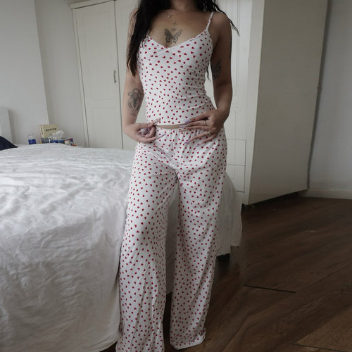 甜辣少女爱心印花居家休闲套装女