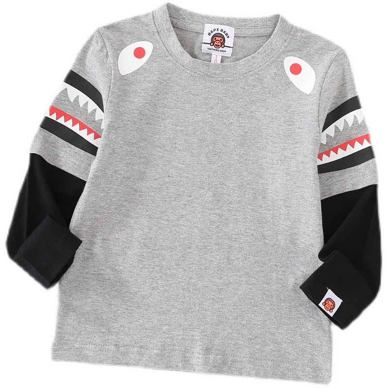 初秋薄款可爱猴纯棉T恤100-140圆领打底衫潮蓝绿二色现货发,童装/婴儿装/亲子装,T恤,淘宝优惠券,粉丝福利购,淘宝优惠卷