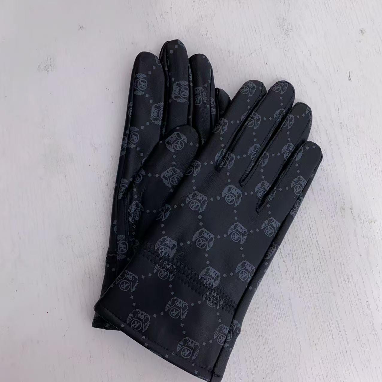 春秋纳兰熏户外分指手套绵羊皮