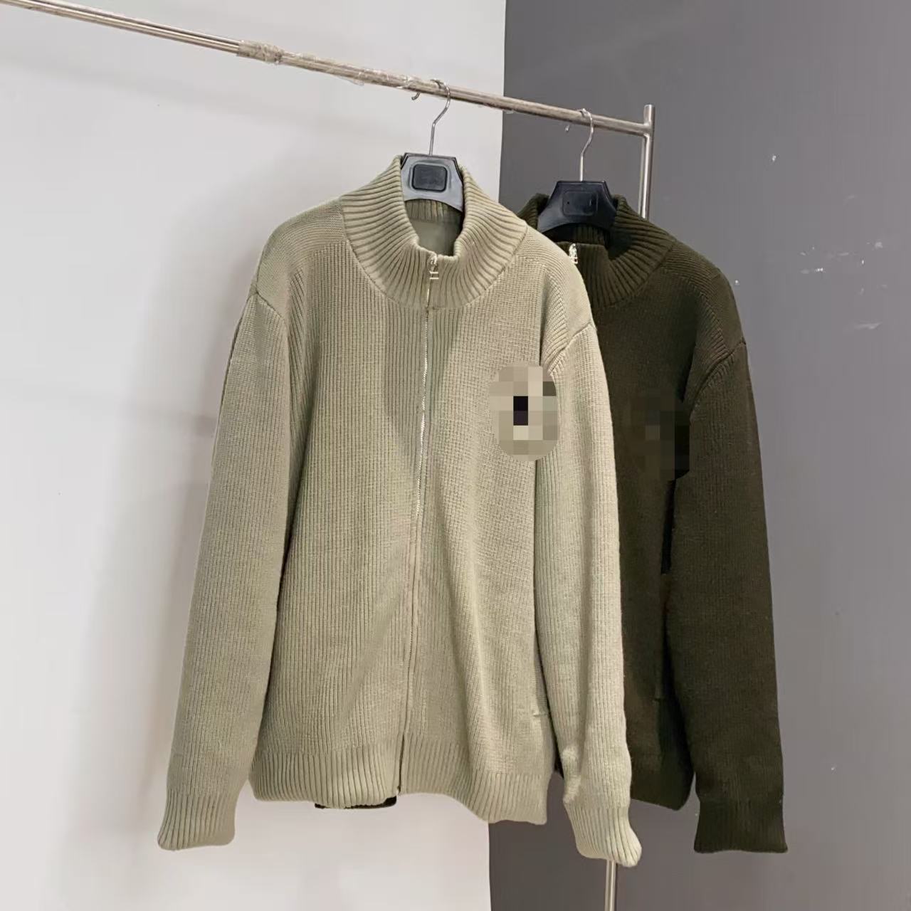 2025秋冬新款立领针织开衫内里90白鹅绒羽绒服男士外套TX