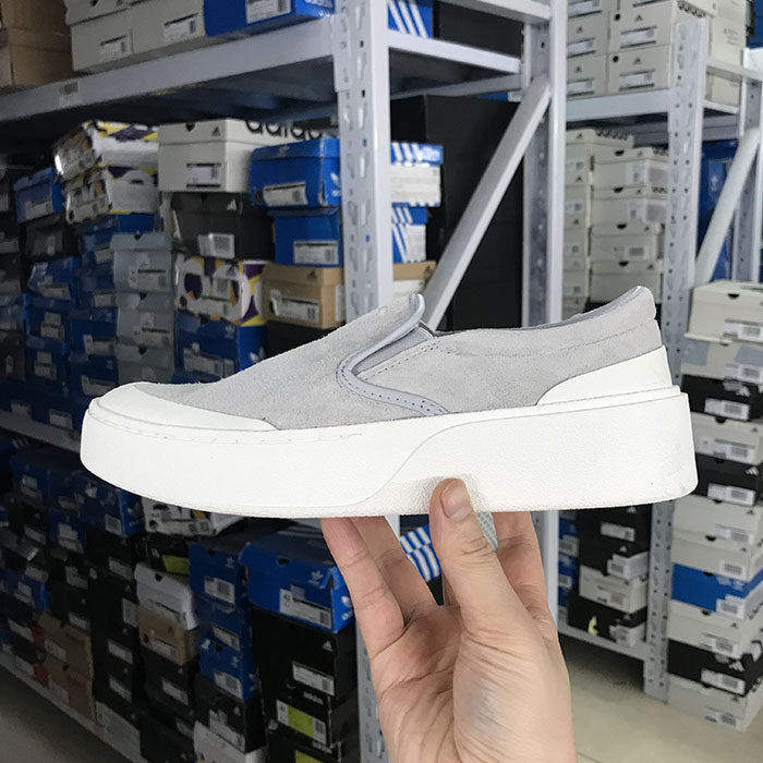 Adidas LABCOURT LIGHT男女简约百搭一脚蹬运动休闲鞋JP6215 6334 - 实物图