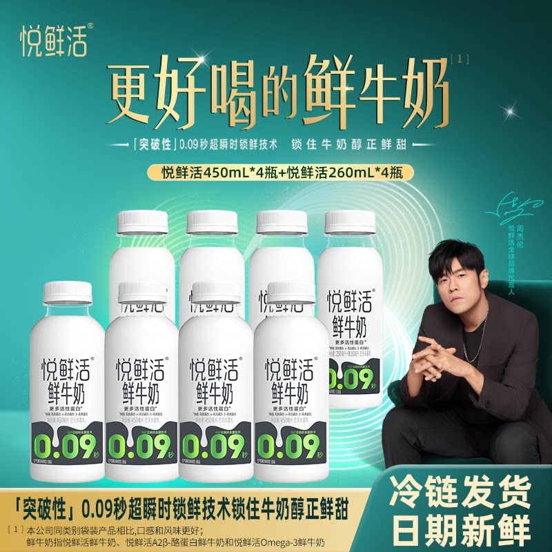 悦鲜活450ml*4瓶+260ml*4瓶