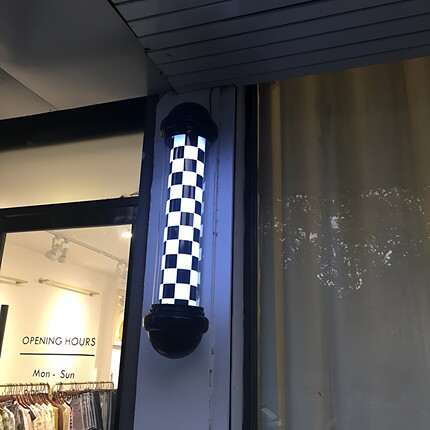 美发转灯LED超亮贴片挂壁发廊专用灯户外挂墙塑料防水理发店灯箱