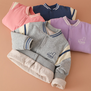 儿童棉袄外套冬季男女童校服神器内胆棉衣外穿学生棒球服加厚夹棉