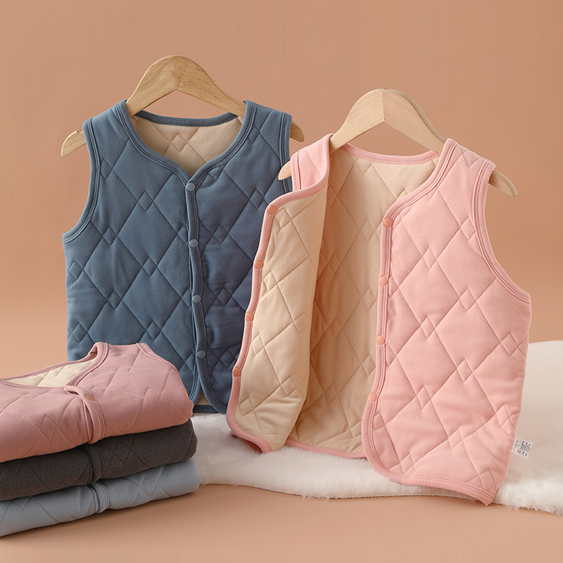 秋冬季儿童校服神器学生马甲男女童夹棉加厚无袖背心保暖内胆护肚