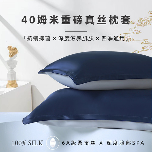 6A级丨40姆米100%桑蚕丝枕套礼盒