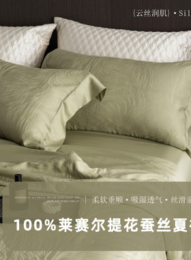 100%莱赛尔提花蚕丝夏被亲肤