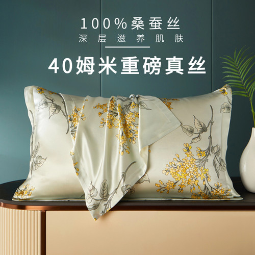 送妈妈礼物丨40姆米100%桑蚕丝6A真丝枕头套48X74cm单只一对装