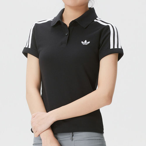 阿迪达斯三叶草短袖女2026夏季新款POLO衫运动休闲翻领T恤KD7974