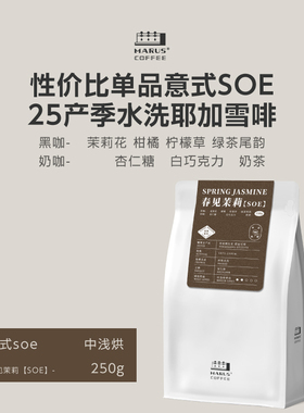 MARUS马路咖啡 春见茉莉SOE水洗耶加雪啡单一意式咖啡豆中浅烘焙